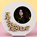 Personalised Round Birthday Photo Frame For Her