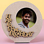 Personalised Round Birthday Photo Frame For Him