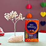 Beautiful Rose Quartz Wish Tree & Cadbury