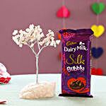 Beautiful Rose Quartz Wish Tree & Cadbury Bubbly