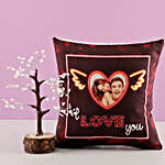 Rose Quartz Wish Tree Love Personalised Cushion