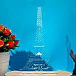 Personalised Eiffel Tower LED Lamp- Red