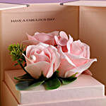 Artificial Pink Roses Love Combo