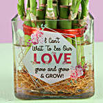 2 Layer Bamboo In Printed Love Vase