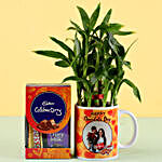 Chocolate Day 2 Layer Bamboo Plant Combo