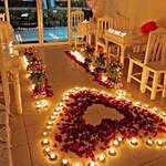 Romantic Rose petals and Candles Decorations