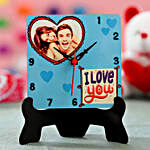 Personalised Blue Table Clock