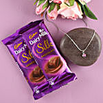 Purple Heart Pendant & Chocolates