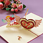 Rose Gold Rink & Cupid V-Day Card