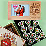 Frame & Kaju Pista Heart Sweet Love Combo