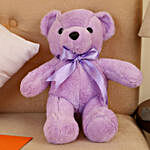 Mini Purple Teddy Bear With Bow