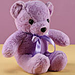 Mini Purple Teddy Bear With Bow