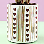 Syngonium Plant & Red Hearts Votive Holder