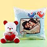 Personalised Picture Cushion Teddy Bear
