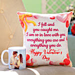 Personalised Mug & Valentine's Day Cushion
