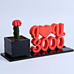 I Love You 3000 Red Moon Cactus Plant