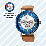 Personalised Stylish Brown Watch For Him