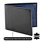 Bi-Fold Black & Blue Wallet For Men