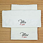 Mr & Mrs Personalised Hand Towel Set