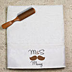 Personalised Bath Towel Set For Couple