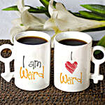 Weird In Love Personalised Mug Set