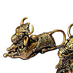 Nandi Brass Statue Set