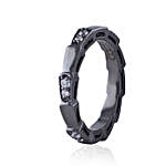 Personalised Black Rhodium Ring