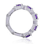 Personalised Purple Stone Ring