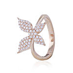 Personalised Rose Gold Butterfly Ring