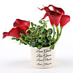 Artificial Calla Lilies & Roses Vase