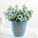 Bunch of Artificial Blue Daisies