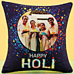 Holi Personalised Blue Cushion