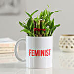 2 Layer Bamboo Plant In Feminist Mug