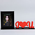 Personalised I Heart U Frame & Table Top For Her