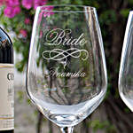 Bride & Groom Personalised Wine Glasses