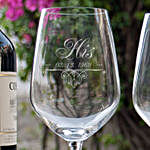 His & Hers Personalised Wine Glasses