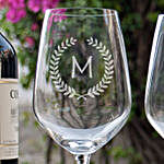 Set of Two Personalised Wine Glasses