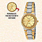 Flower Shaped Dial Personalised Watch
