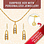 Personalised Fancy Gold Plated Pendant Set