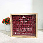Thanking Mom Personalised Engraved Showpiece