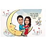 Couple On Moon Personalised E-Poster