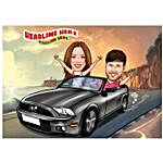 Couple On Road Trip Personalised E-Poster
