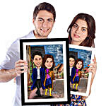 Personalised Couple Caricature Frame- Romantic
