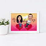 Personalised Couple in Love Caricature Frame