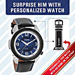 Personalised Black Strap Watch For him
