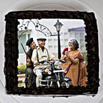 Tasty Truffle Rich Chocolate Photo Cake for Dad Half Kg