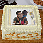 Yummy Butterscotch Photo Cake For Dad Half Kg