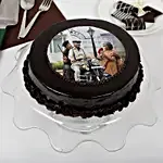 Yummy Chocolate Photo Cake For Dad Half Kg