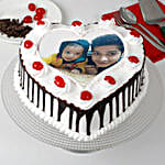Black Forest Cream Photo Cake for Dad Half Kg