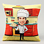 Personalised Chef Caricature Cushion